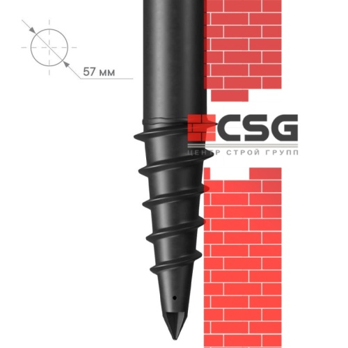 Свая винтовая СВЛНШ-57/шуруп/1500 по выгодным ценам в Твери.