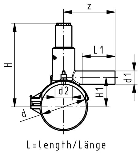 Электросварная седелка — моноблок Georg Fischer d63x20 SDR11