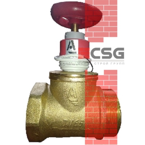 Клапан пожарн лат прям КПЛП 65-1 Ду 65 1,6 МПа муфта-цапка с датч пол ДППК 23 Апогей 110020, DN 65